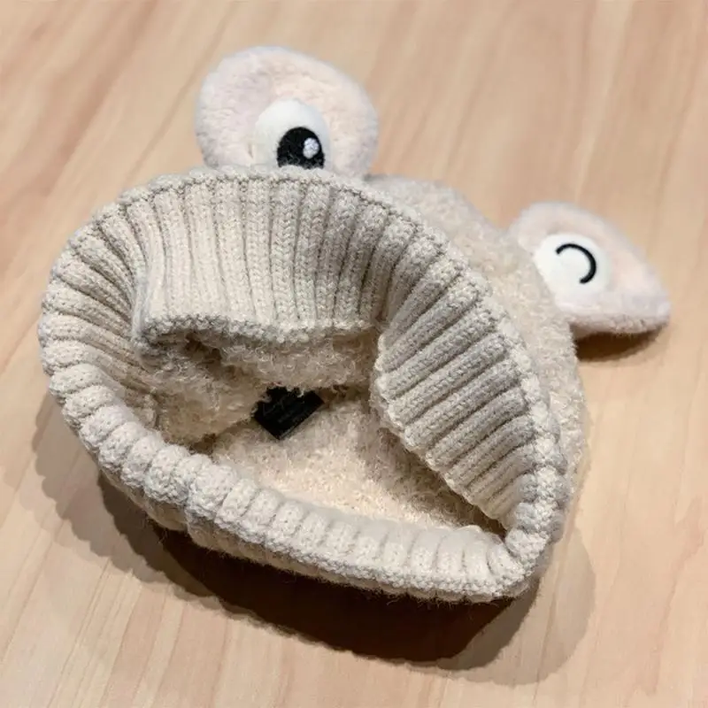 قبعة لطيفة لآذان الضفدع، قبعة منفوشة باردة لحماية الأذن لصديقها