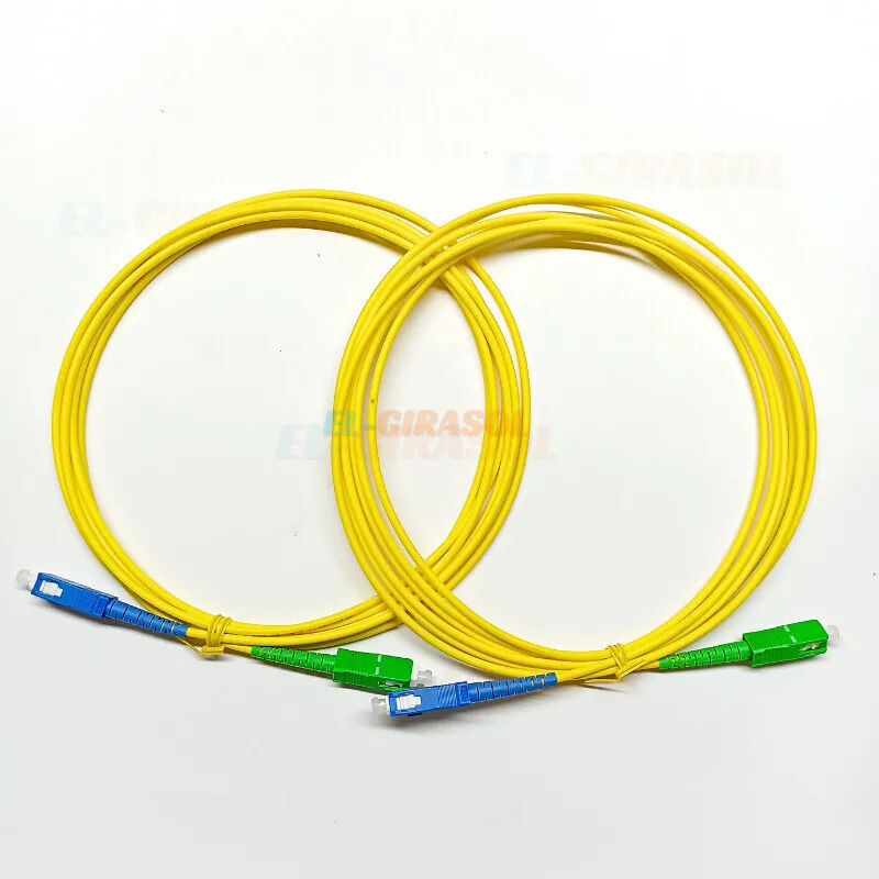 10 sztuk kabel krosowy światłowodowy SC APC-SC UPC Simplex SM PVC 3.0mm kabel połączeniowy światłowodowy SC/APC-SC/UPC FTTH