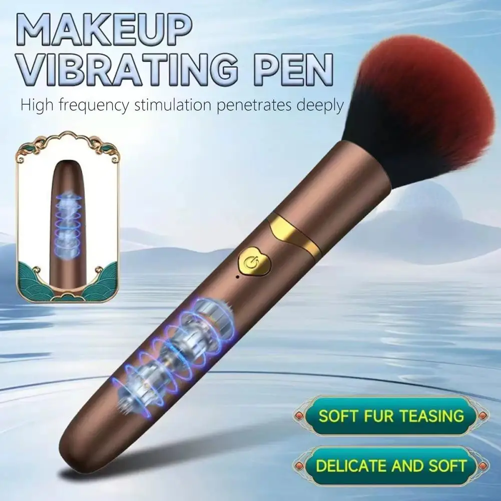 Brocha de base eléctrica multifunción 2 en 1, brocha de maquillaje con vibración suave y esponjosa, herramientas de maquillaje de detalles recargables