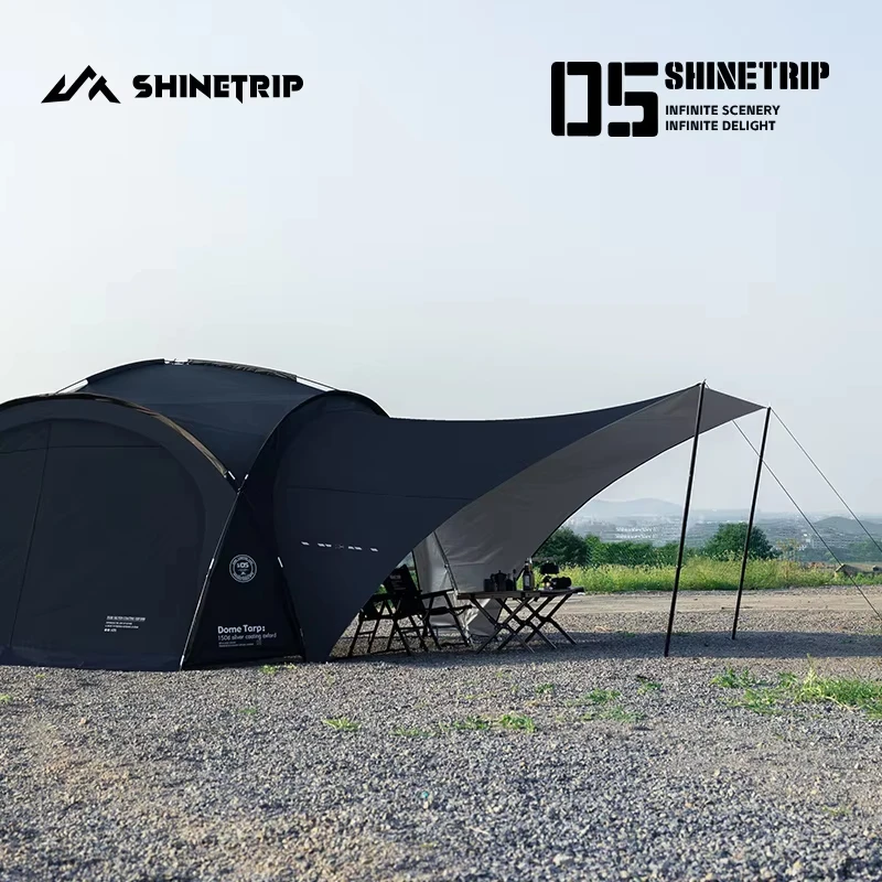 

ShineTrip Outdoor Camping Tent Shade Tent Ball Tent Dome Rainproof Sunproof Self Driving Waterproof Coated Silver Canopy