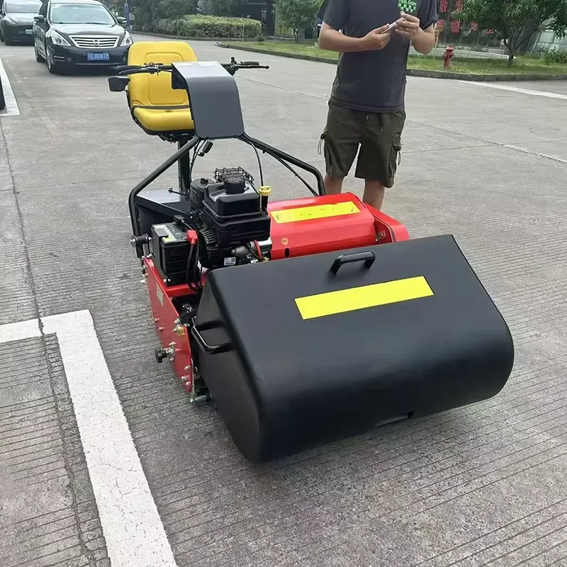 Football Field Golf Reel Mower Cutting Width 800Mm 1000Mm Cylinder Mower Lawn Aerator Turf Maintenance Grass Cutter