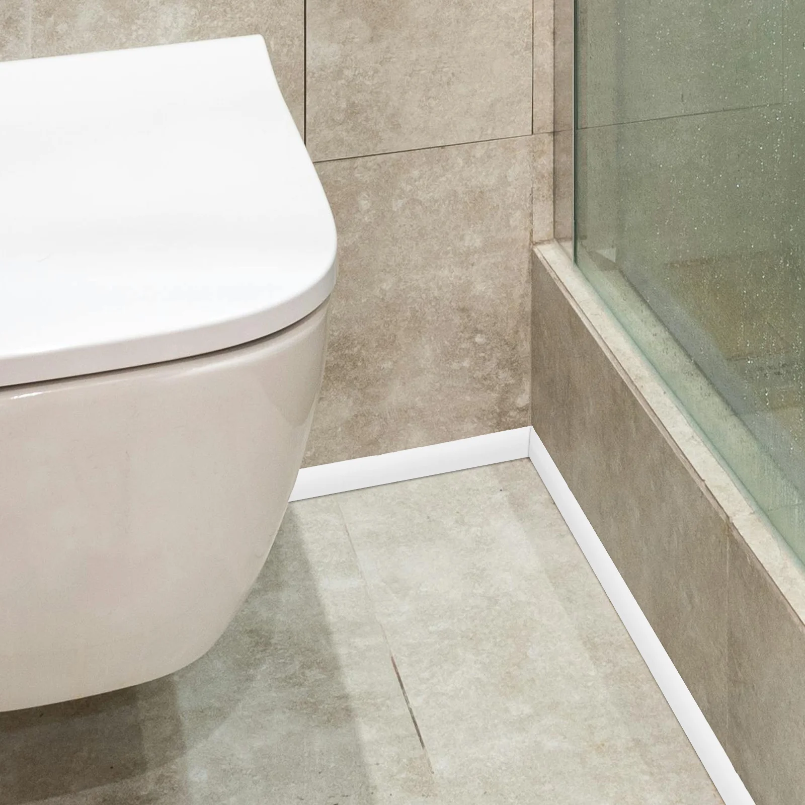 

2M Wall Corner Trim Strip Pvc Self-Adhesive Edge Guard For Bathroom Bathtub Splash Guard Molding Baseboard Floor Tile Edging