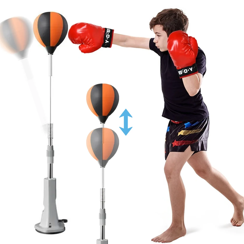 

Boxing Bag Height Adjustable Speed Bag Punching Reflex Ball Set for Training Boxing Stress Relief & Fitness