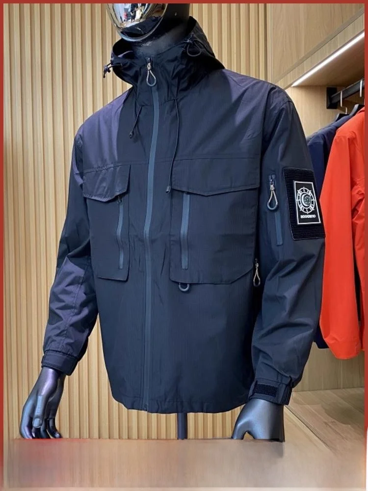 

Водонепроницаемая уличная рабочая одежда Jaet American Sle, осенне-зимнее свободное дышащее горное пальто с капюшоном и несколькими карманами большого размера