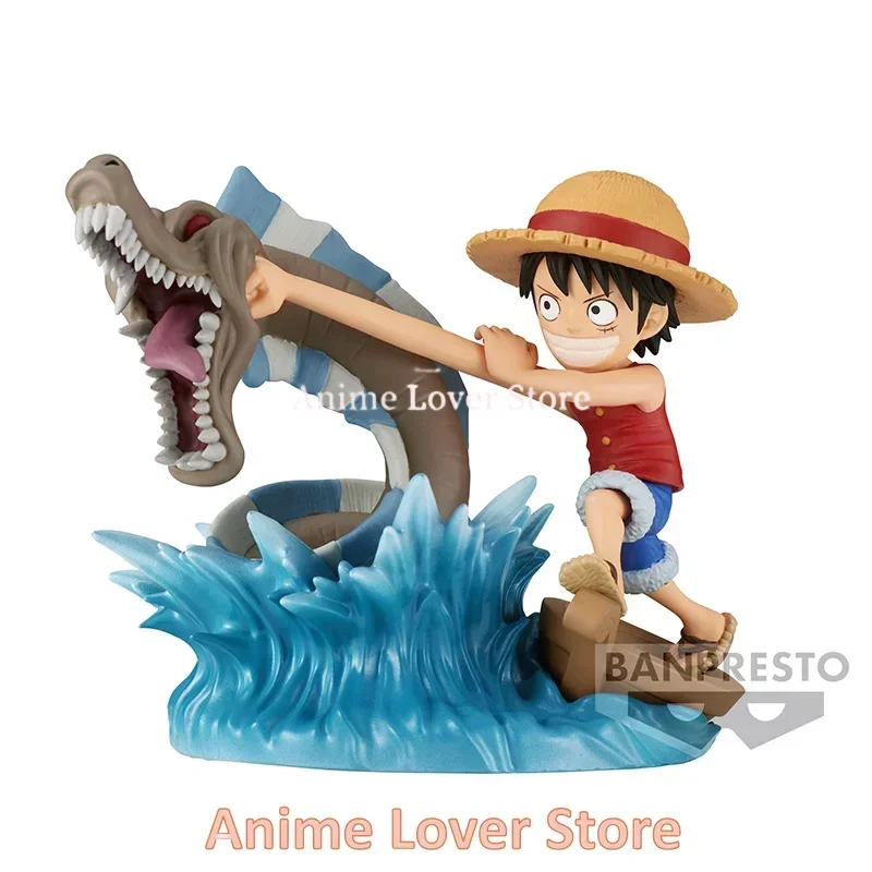 Bandai Original One Piece WCF Log Stories Luffy Shanks Zoro Mihawk Usopp Sanji Nami Chopper Ace Vivi Enel Anime Figures Toys