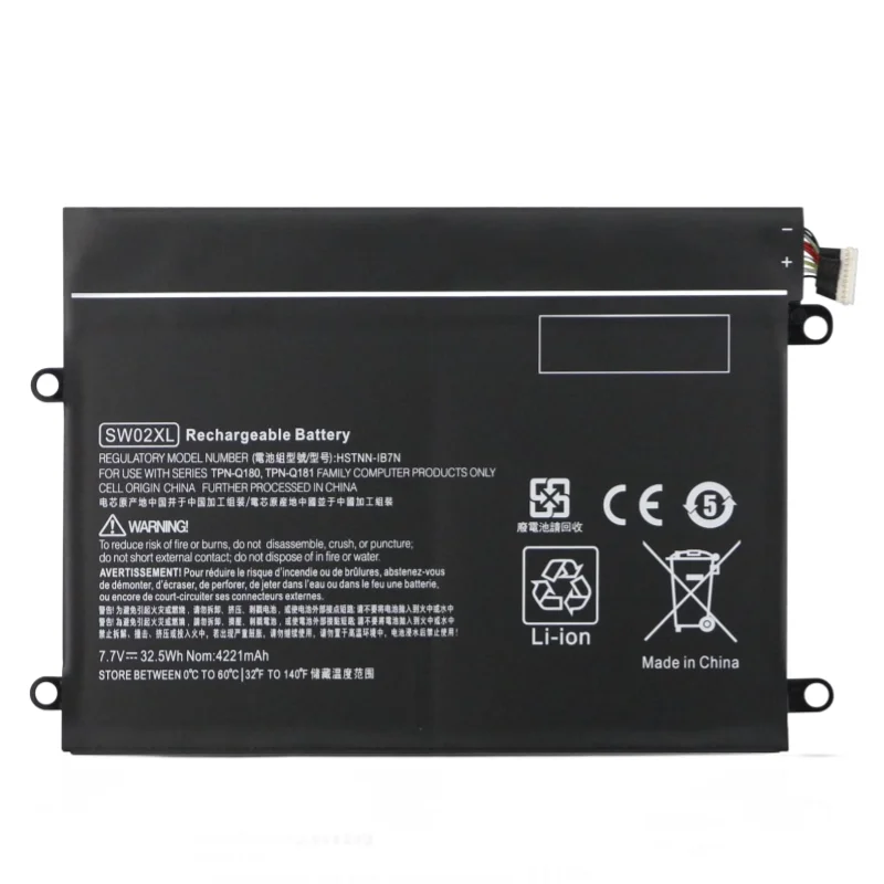 New HSTNN-IB7N 859470-1B1 SW02XL Laptop Battery For HP x2 210 G2 10-P HSTNN-LB7N TPN-Q180 859517-855 859470-421 7.7V 32.5Wh