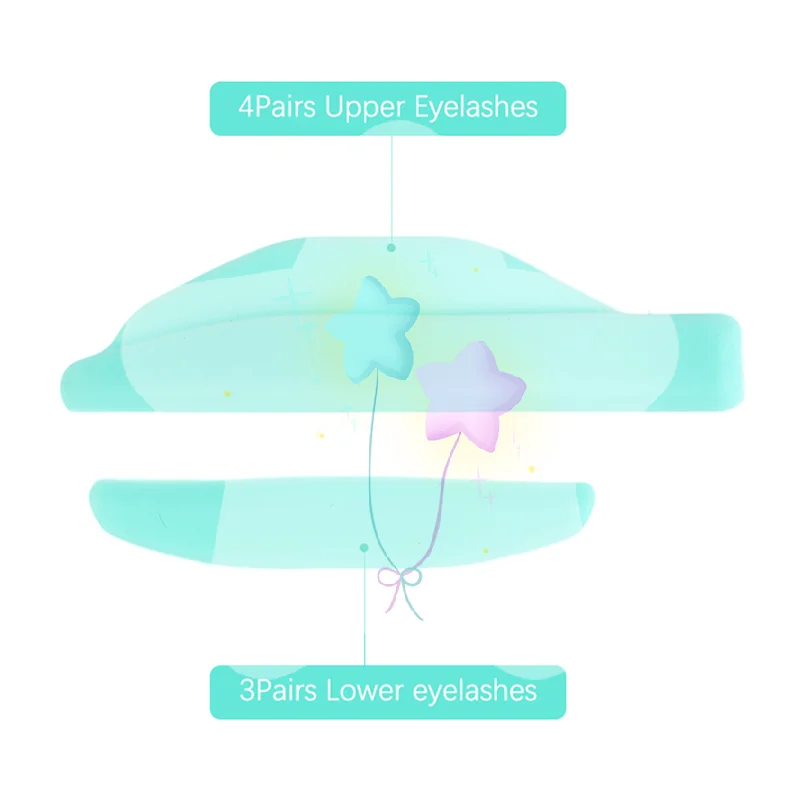 7 Pairs Eyelash Perming Pads Silicone Eyelashes Perming Curler Reusable Lash Lift Shield Pads Eyelash Lifting