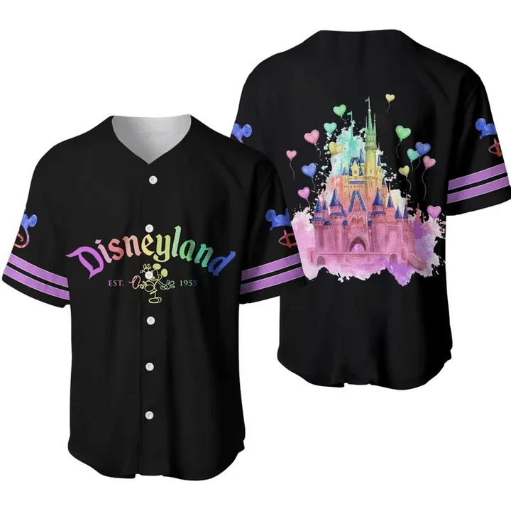 

2024 Disney land Magic Kingdom Est 1955 All Over Print 3D Baseball Jersey Baseball Jerseys Casual Sweatshirts Mens Womens Tops