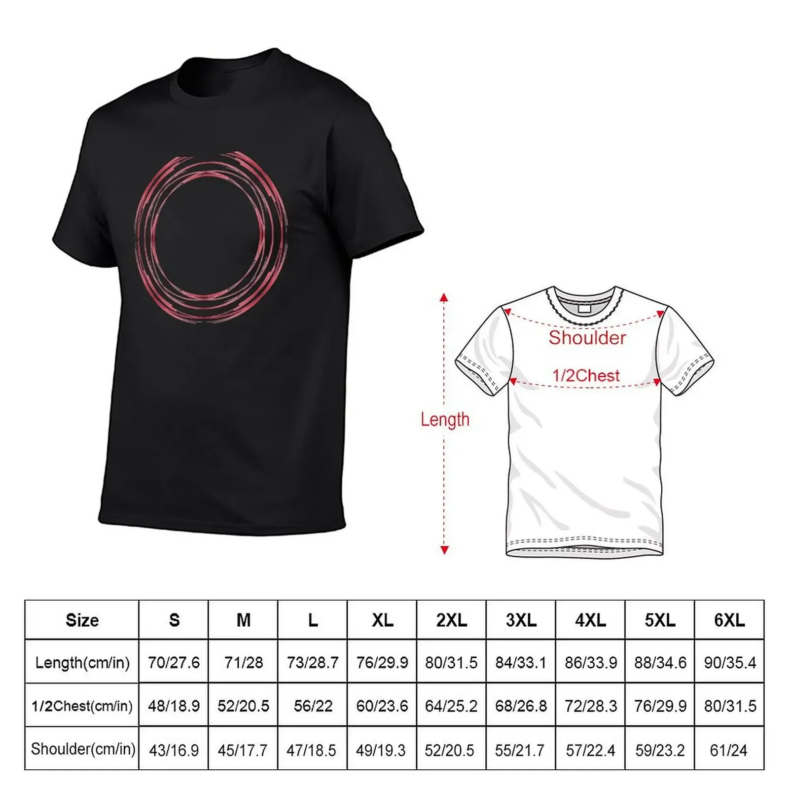 intersecting red circle T-Shirt Aesthetic clothing man t shirt outfits for men