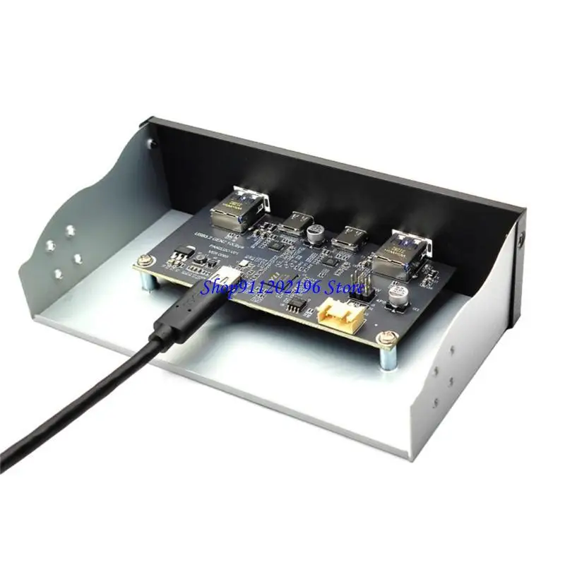 

P82A USB3.2 Передняя панельная концентратора Два внешнего порта USB3.0 Прочная металлическая конструкция