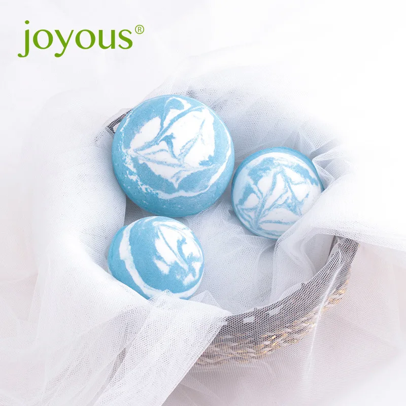 Joyous minyak esensial langit biru, minyak esensial bola mandi gelembung Peppermint pelembab Pop 100g