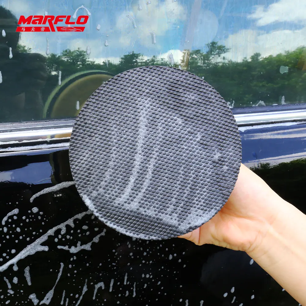 Marflo Heavy Magic Clay Bar Pad Paint Care Car Wash Sponges Cleaning Pad Detailing Before Sponge Polishing Wax 6 5 4 3 inch