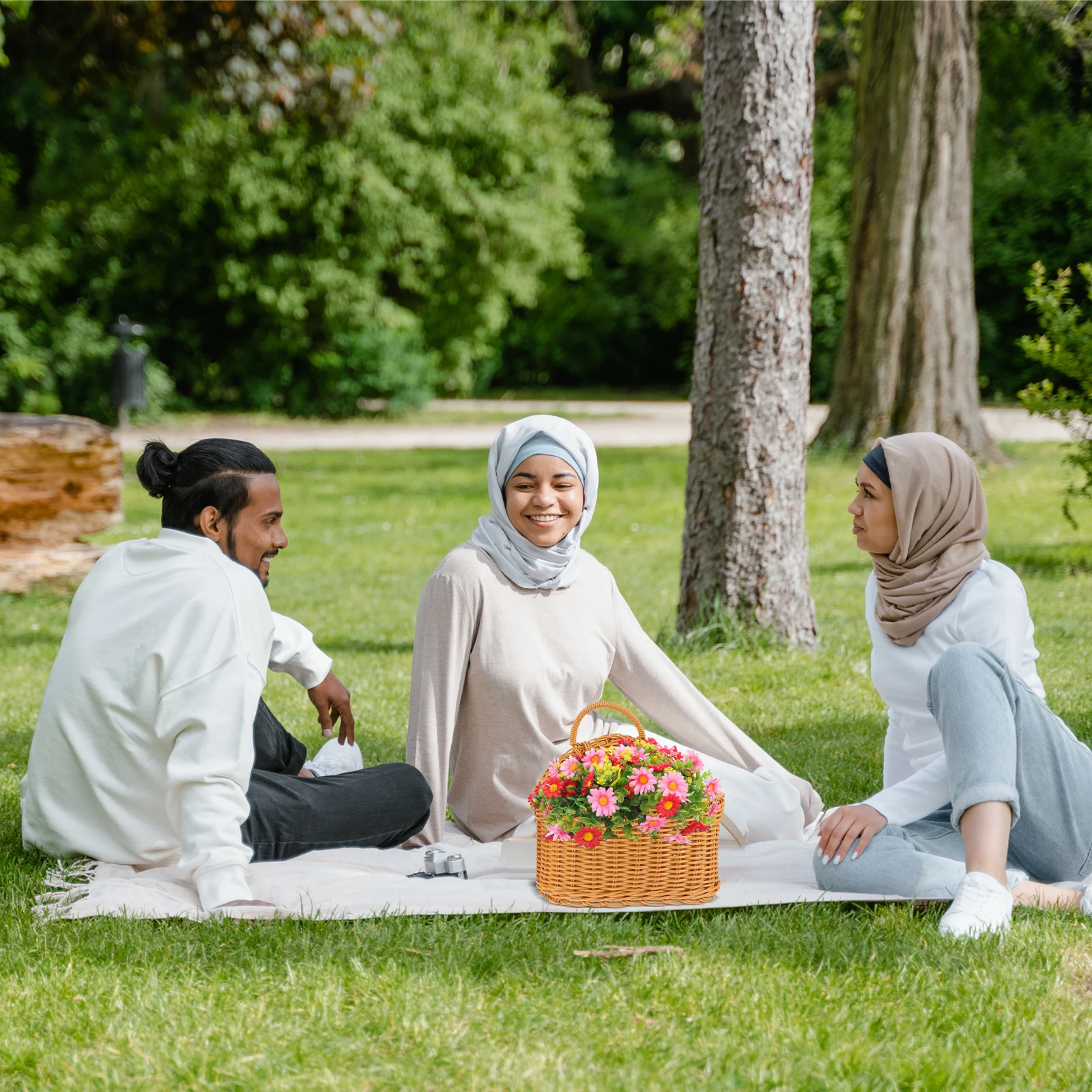 

2Pcs Hanging Basket Wall Storage Basket Organizer for Kitchen Living Room Flower Plant Display Hanging Woven Baskets