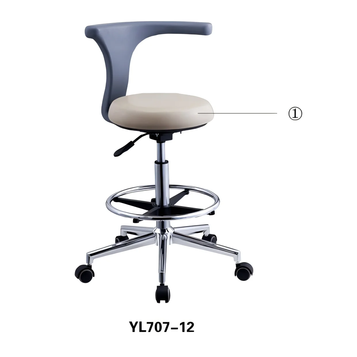 

Height-Adjustable Dental Chair Foot-Controlled for Stomatologists Nurses Dentists Cosmetic Doctors Special Dental Exam Chair