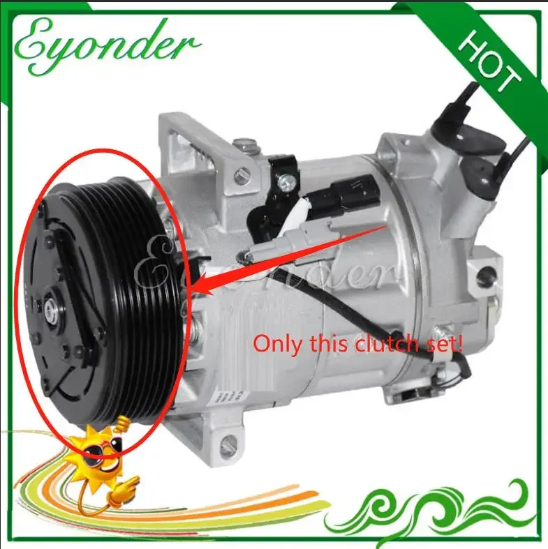 

A/C AC Air Conditioning Compressor Electromagnetic Clutch Pulley VCS14EC 7PK for Renault Clio CAPTUR 92600-0217R 92600-4183R