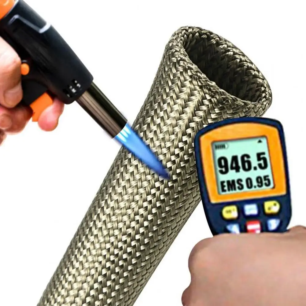 Oil Pipe Protective Cover Brake Line Heat Shield Heat Shield Sleeve Fuel Line Protector Heat-resistant Auto Hose Cover Spark