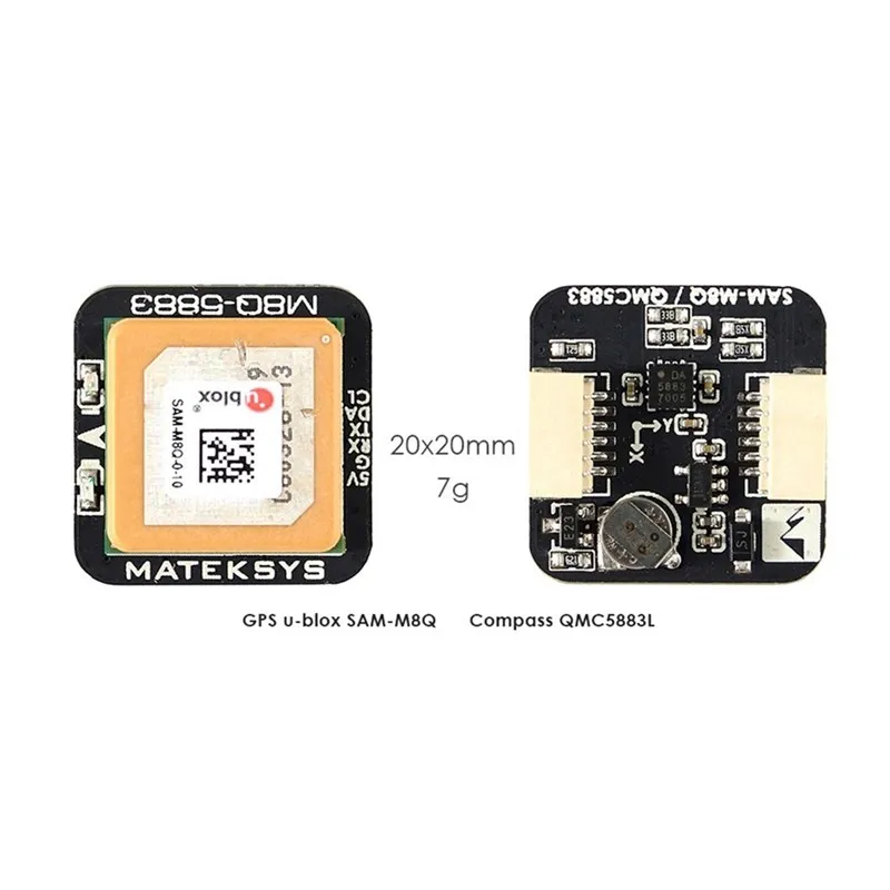 

Оригинальные Matek Systems M8Q-5883 blox SAM-M8Q GPS QMC5883L C