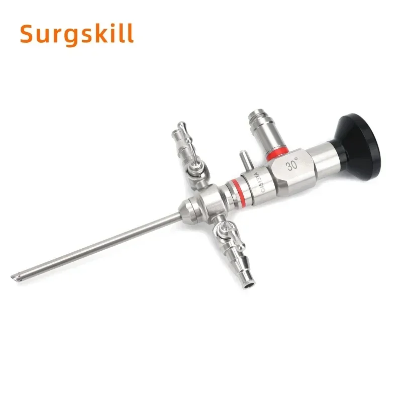 

Жесткий отоскоп 30 градусов 2,7 x 110 мм с оболочкой, двумя кранами