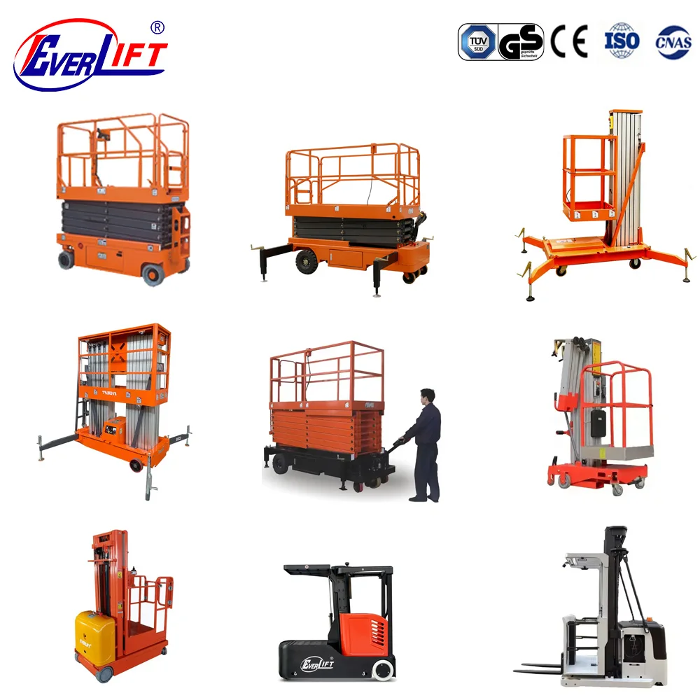 EVERLIFT FSJY6 & FSJY8 Fully Electric Scissor Lift Work Platforms 300KG Capacity 8M Lifting Height Motor Engine Core Components