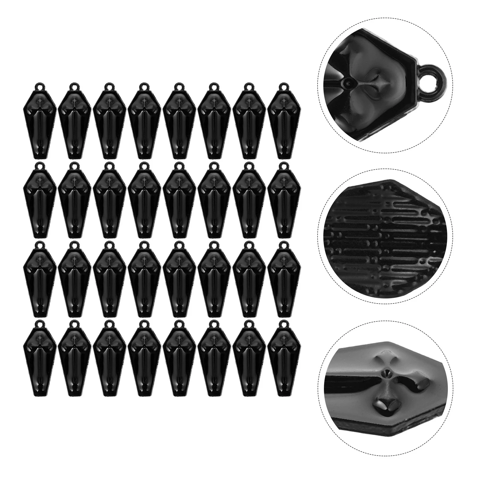 

30 Pcs Key Chain Pendant Vintage Coffin Beads Jewelry Making Pendants Halloween