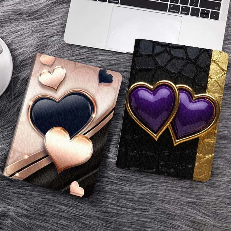 

Shining Love Heart Luxury Gift For Huawei MediaPad T5 T10s M6 M5Lite SE Honor Tab 5 6 7 V7 V8 X8a X9a Pro Soft Tablet Case