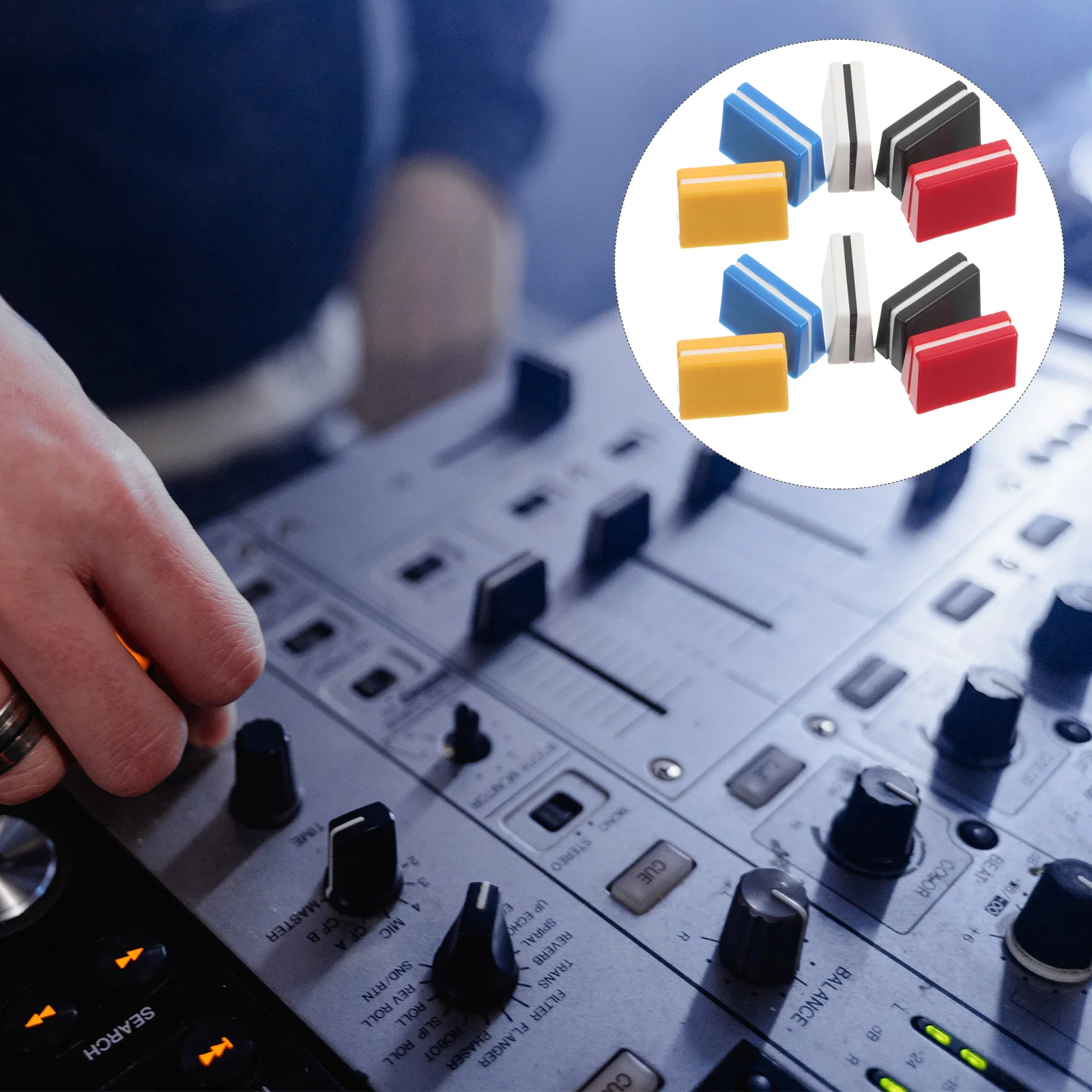 

10Pcs Fader Caps Replacement Slider Knobs for Audio Mixer Console Sound Board Mixing Desk Control Surface Fader Knobs