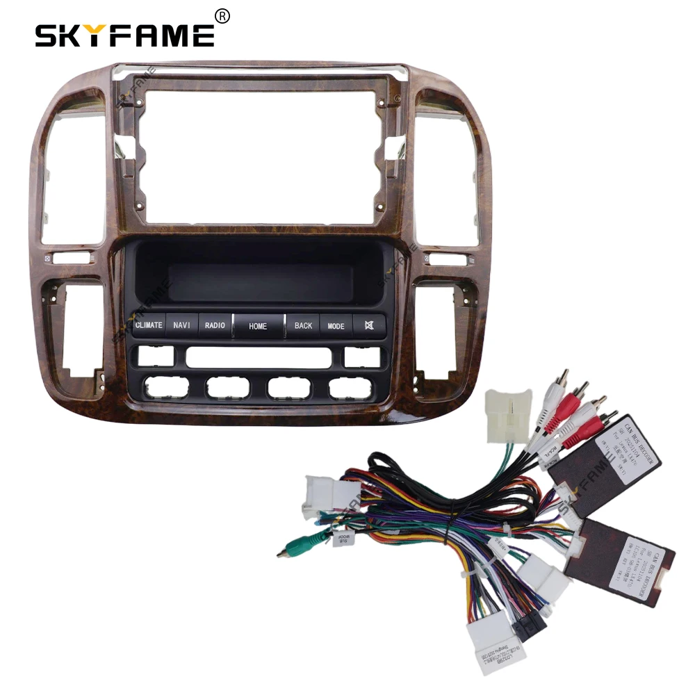 SKYFAME Car Frame Fascia Adapter Android Radio Dash Fitting Panel Kit For Toyota Land Cruiser 100 LC100 LX470