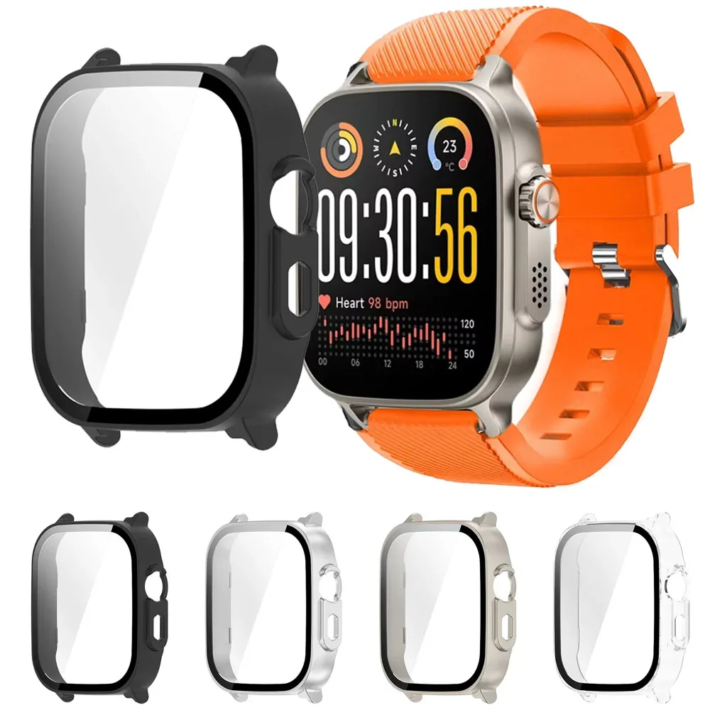 PC Case for Realme Watch 5 Bumper Full Cover Protective Shell for Realme Watch 5 HD Tempered Glass Screen Protector Accessories