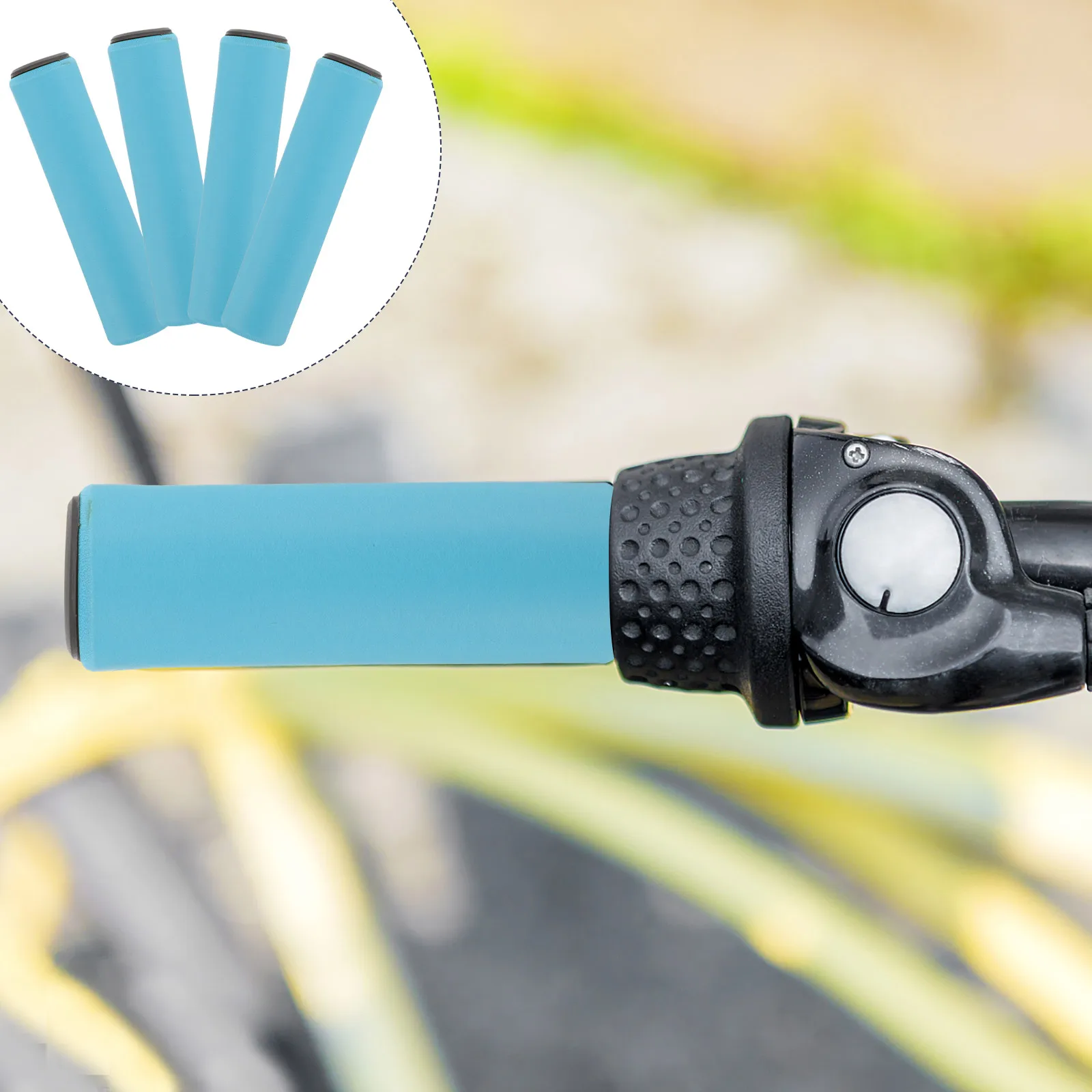 

Anti-Slip Handlebar Grips Shockproof Comfortable Cycling Handlebar Covers Easy Install Mountain Accessories Non-Skid