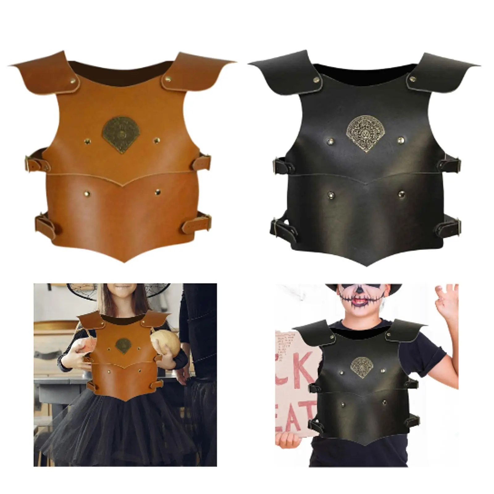 

Chest Armour Steampunk Decoration Accessories Adjustable Shoulder Armour for Adults Party Role Playing Halloween Nightclub