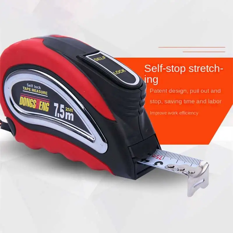 Work Roll Self Lock Retractable Woodworking Measurement Automatic Wrist Strap Steel Measure Portable Inch Metric Tools