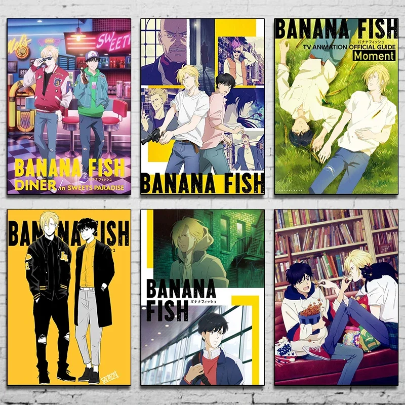 Japanese Anime Banana Fish Retro Posters Japanese Anime Poster Retro Nordic Canvas Printing Wall Decoration For House Room Decor