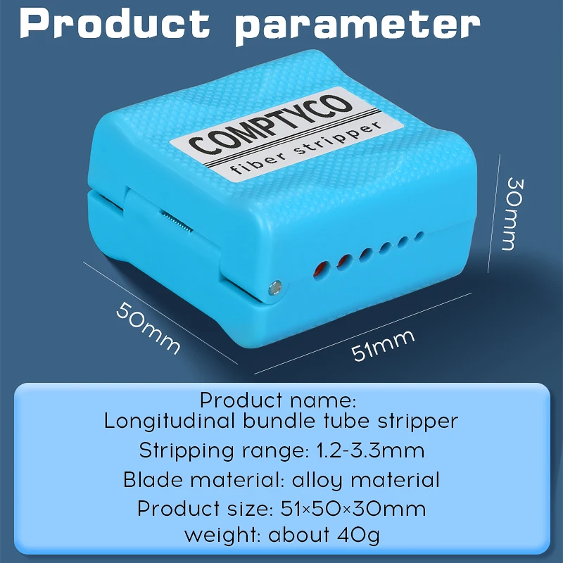 COMPTYCO A-1233 Optical Fiber Longitudinal Center Pipe Stripping Tool 1.2-3.3MM Slitter Fiber Optic Cable Sheath Stripper image 6
