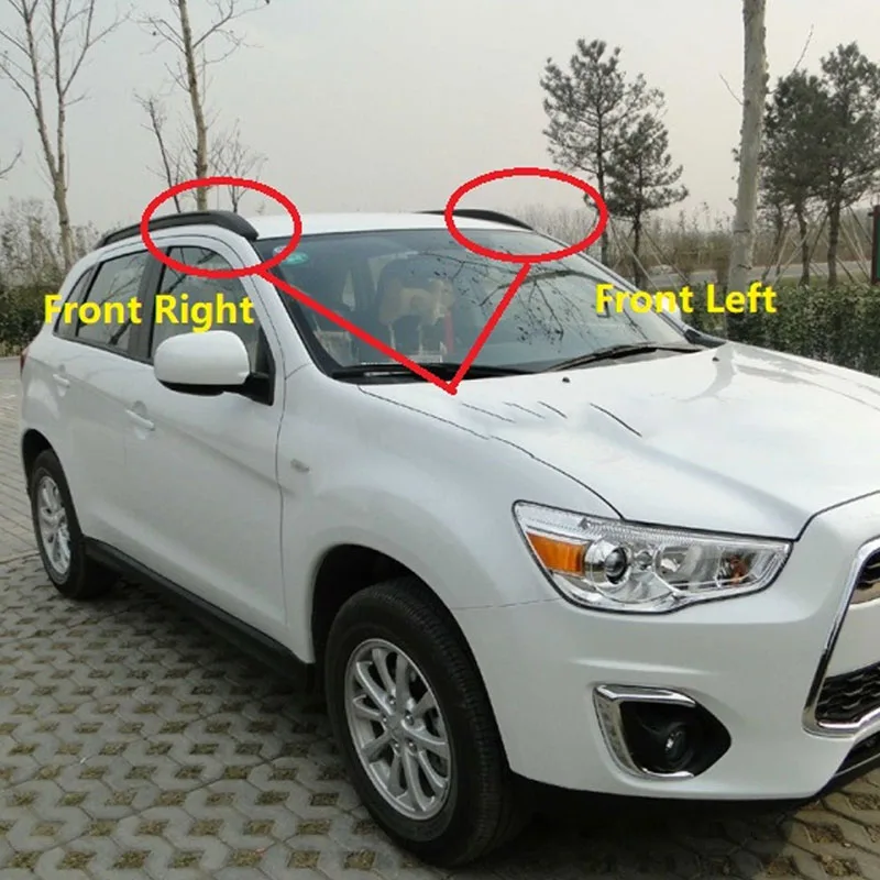 Car Roof Rack Cover Cap For Mitsubishi ASX SUV 2013-2019 Front Rear Roof Luggage Bar Rail End Shell Plasitc Cover Replacement