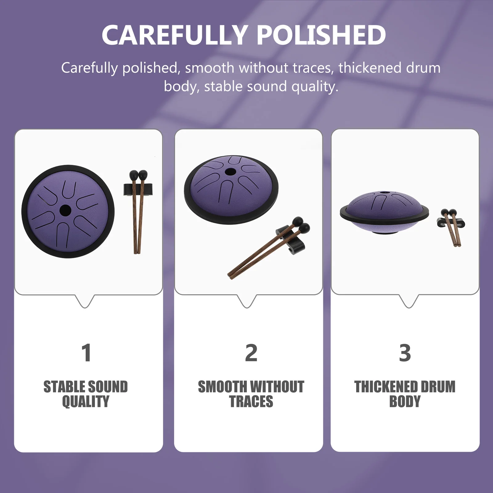 

Pocket Drum Stylish Creative Tongue for Beginners Portable Ethereal Alloy Professional