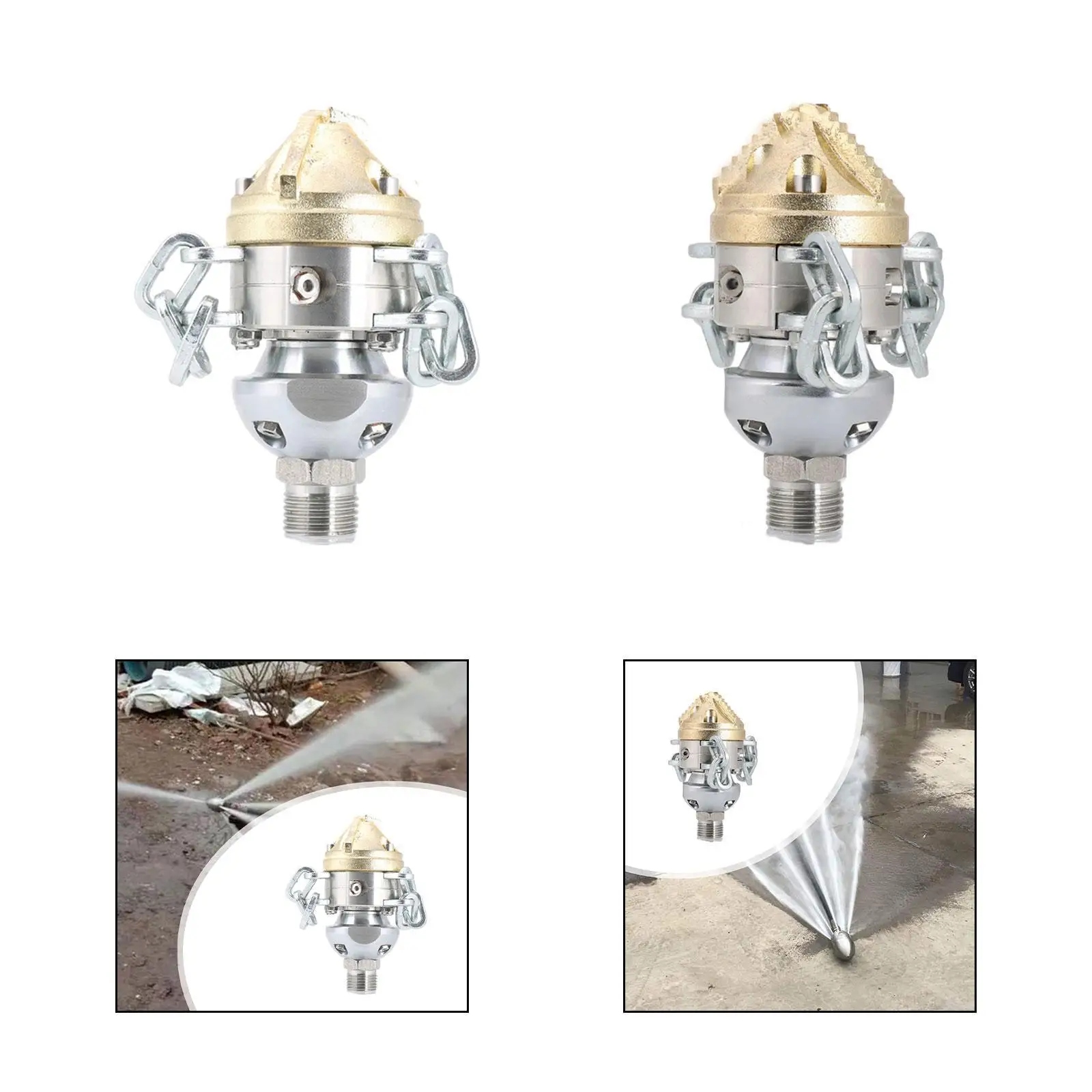 High Pressure Washer Rotary Nozzle Sturdy Small Easy Use Multifunction Industrial for Sludge Cleaning Muck Truck Cleaning