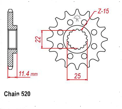 520 14T 15T 16T 17T  Motorcycle Front Sprocket For 400 690 790 890 Adventure Husqvarna 701 Supermoto Vitpilen Enduro