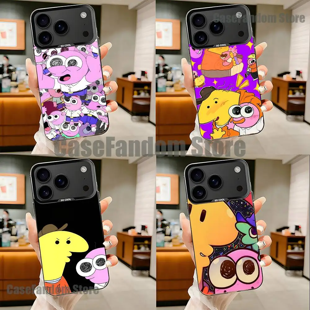 

S-Smiling Friends For Black Candy Matte Cover iPhone 17,16,15,14,13,12,11,Pro,MAX,Plus