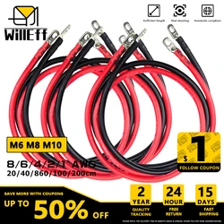 Automotive battery inverter cable Terminal lug Cable car battery inverter wire Terminal lug wire Soft jumper wire M6 M8 M10 lug