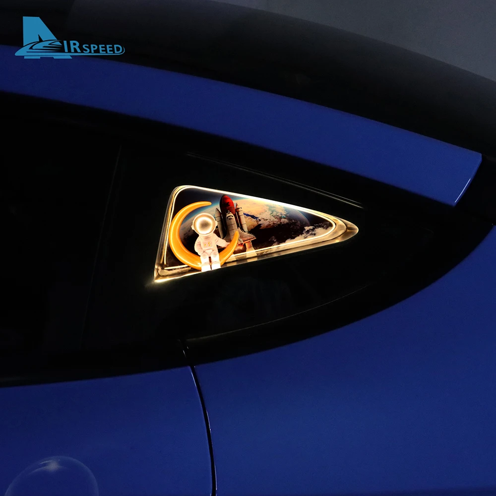 High Quality Car Rear Window Triangle Trim Light for Tesla Model 3 2018 2019 2020 2021 2022 2023 Highland 2024 Lamp Accessories