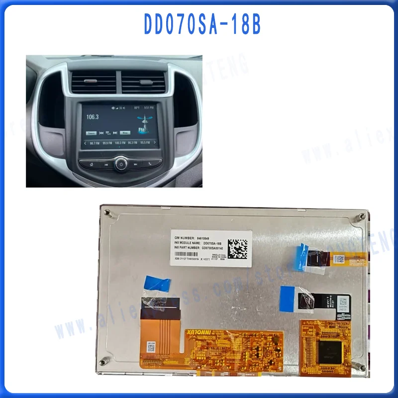 DD070SA-18B LCD Display For 2017-2020 Chevrolet Sonic TRAX FT0108A Radio Reciver Navigation Screen 812425551 84691596 84388577