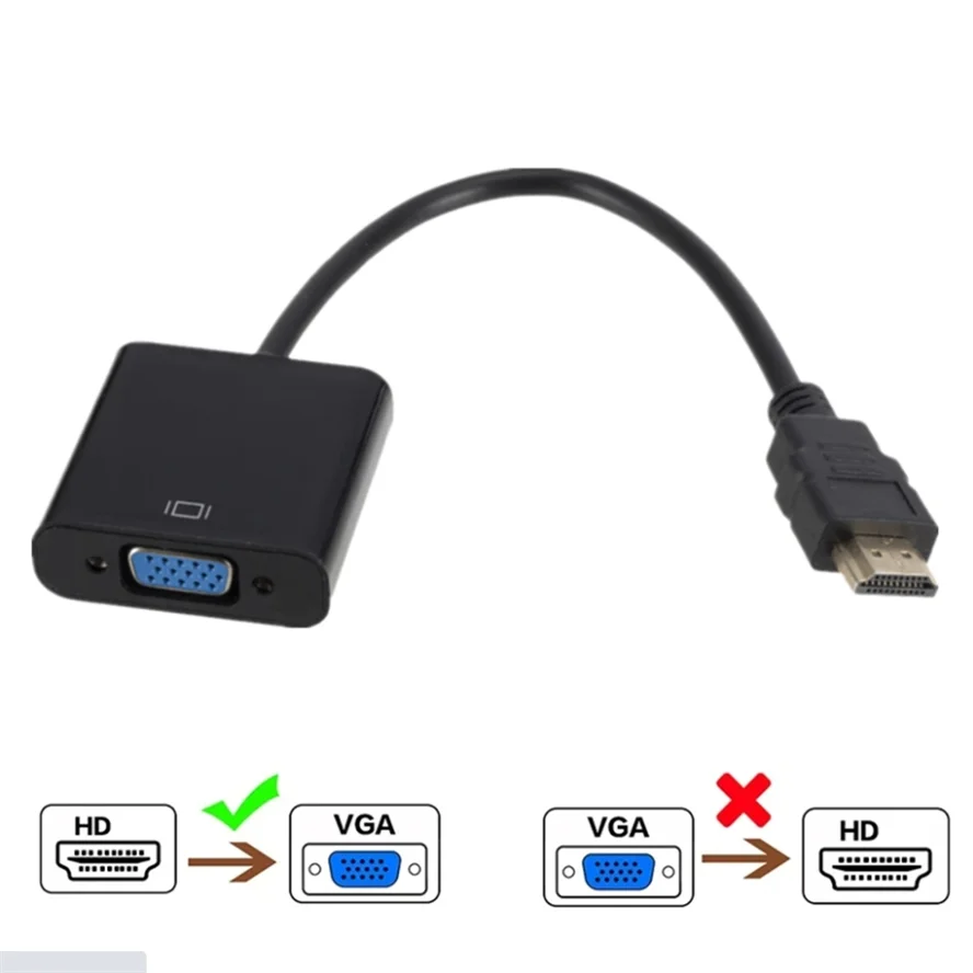 1080P HDMI-compatible to VGA Adapter Digital Analog HDMI-compatible Male To Famale VGA Cable Converter For PC TV Laptop Tablet