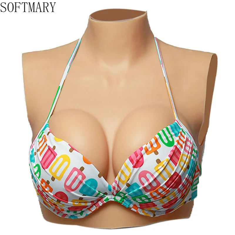 

SOFTMARY Waterdrop Shape Soft Natural Artificial Breast Forms Fake Silicone Boob for Crossdresser Drag Queen Shemale Transgender