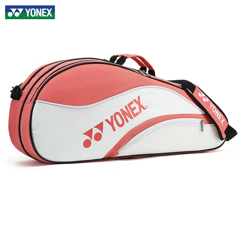 YONEX 2022 전문 요넥스 라켓 가방, 배드민턴 라켓 4 개까지 수납 가능, 스포츠 핸드백, 신발 수납 공간 포함 