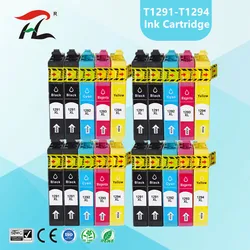 Compatible for Epson T1295 Ink Cartridge Replacement for T1291 T1292 T1293 T1294 SX435W SX235W WF-3520 WF-3540