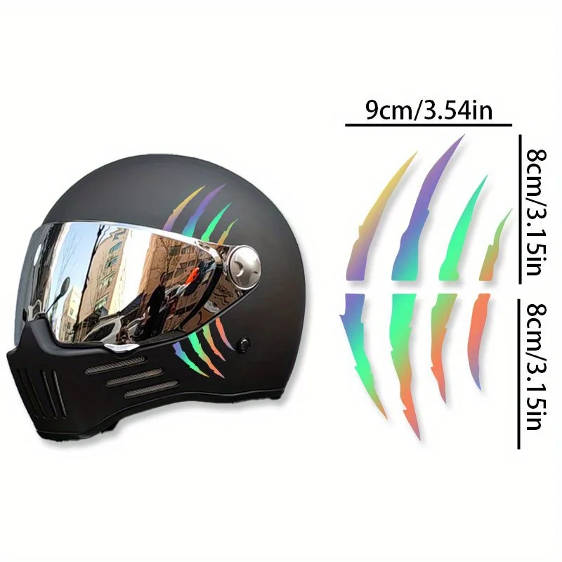 Pegatinas para casco de motocicleta, calcomanías creativas de vinilo con arañazos de garra de monstruo, impermeables, bricolaje, tanque de
