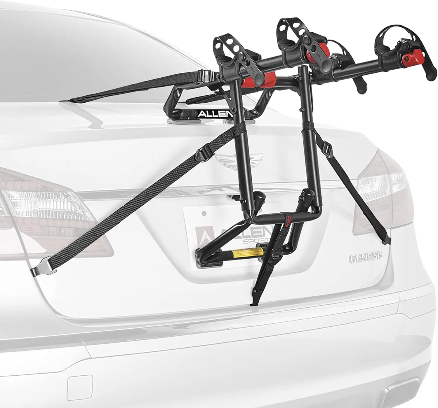Premium 2-Bike Trunk Rack, Model S102 in Black - Secure & Easy Installation for Cars