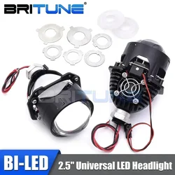 40W 2.5 inch Bi-led Projector Lens Angel Eye Halo H1 H4 H7 9005 9006 Socket LED Headlight Car Motorcycle Retrofit Upgrade Kit