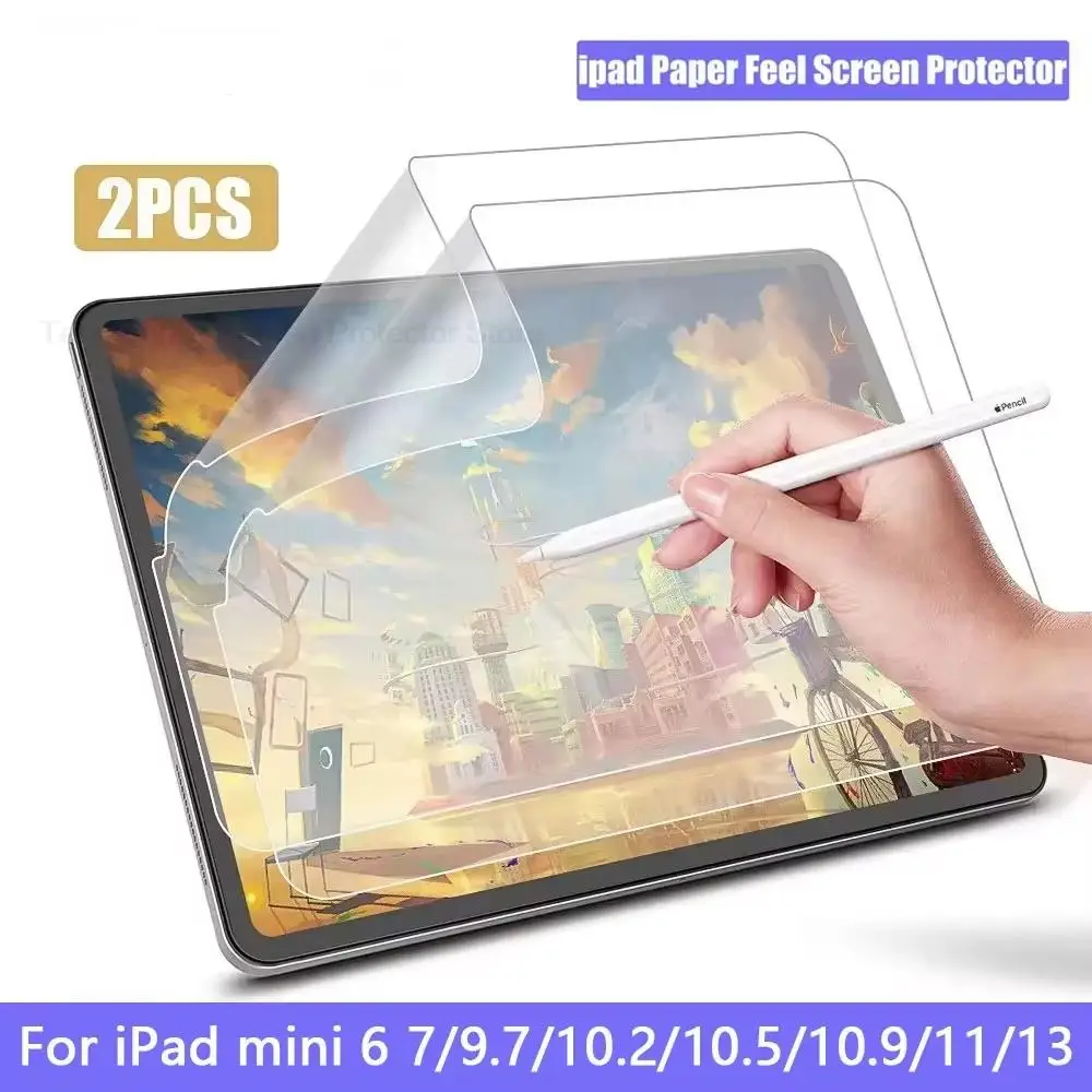 Real Paper Feel Tablet Screen Protector For iPad Pro 11 13 M4 M5 iPad 12.9（2015-2022）Air 11 13inch, Ultra Thin Sketch Accessory
