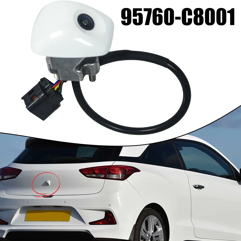 1pc 12V Car Reversing Camera White Car Revers Camera Rear View Backup Camera 95760-C8001 For Hyundai I20 Car Electronics